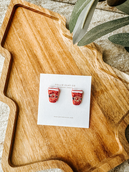 Santa Latte Studs