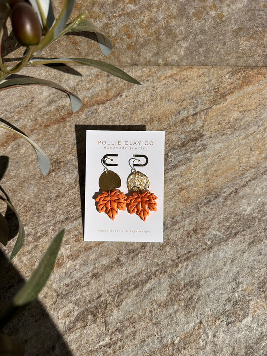 Gilded Maple Earrings