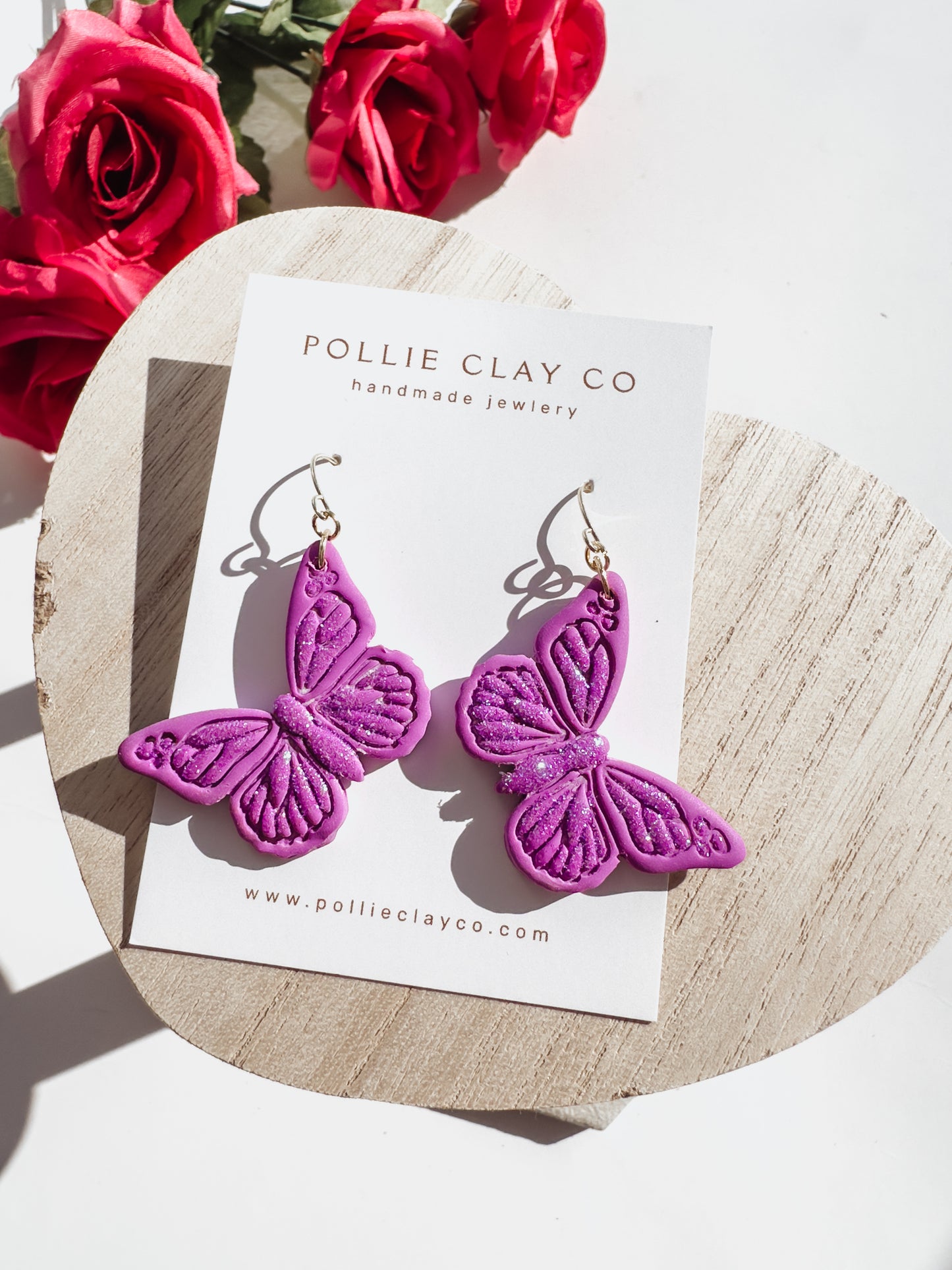 Glitter Butterfly Dangles