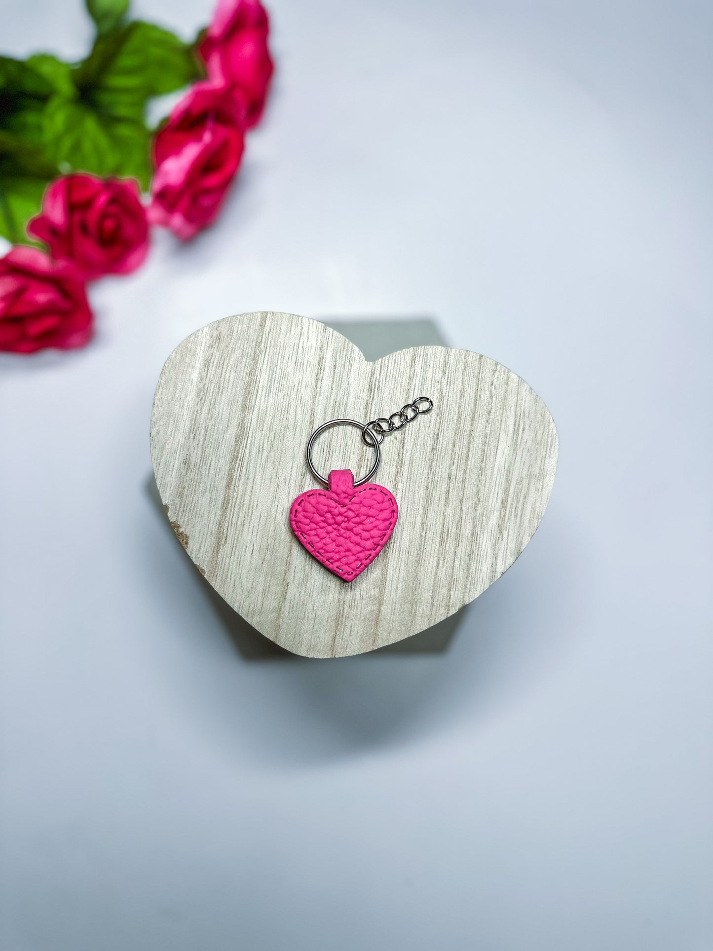 Polymer Clay Heart Keychains