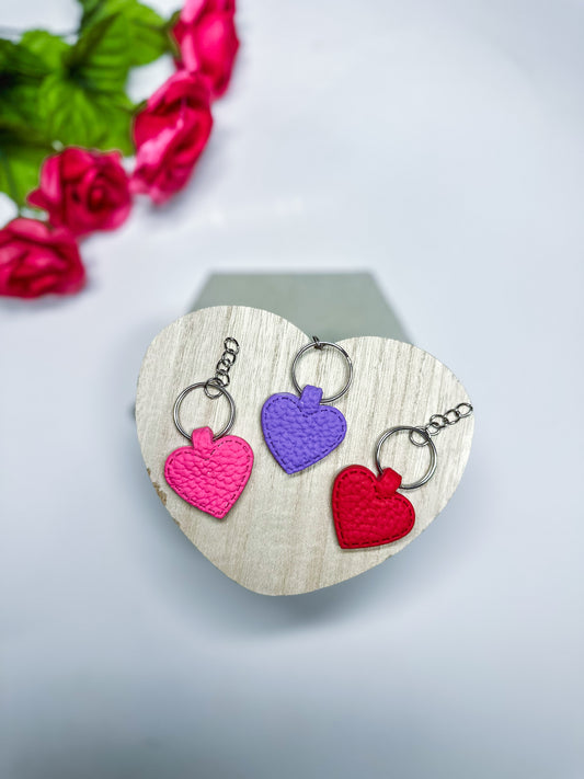 Polymer Clay Heart Keychains